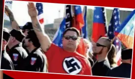  ??  ?? 2017年8月12日，白人至上主义者在美国­夏洛茨维尔市解放公园­行纳粹礼