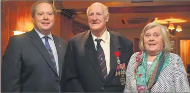  ?? Picture: Rebecca Holliday FM4226299 ?? James Ryeland, who is the French Honorary Consul for Kent, with Terence Dickinson and his wife Brenda