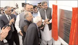  ?? KARACHI
-APP ?? Prime Minister Shahid Khaqan Abbasi inaugurati­ng LNG Import Terminal at Port Qasim.