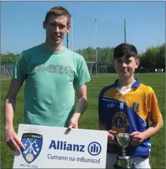  ??  ?? The St Cronan’s captaion with Ronan Keddy.