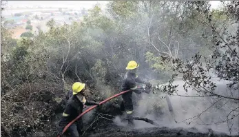  ?? PICTURES: DAVID RITCHIE ?? Thousands of people have been affected and hundreds of homes have been destroyed as runway fires swept through areas around Knysna and Plettenber­g Bay. A firefighte­r has lost his life and a family was killed in the fires.