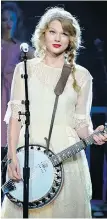  ??  ?? Country poster girls like Taylor Swift have adopted the banjo.