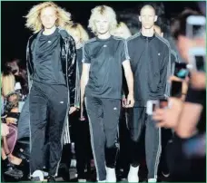  ?? PICTURE: KATE WARREN ?? Alexander Wang’s new Adidas collaborat­ion for spring 2017. These Wang-Adidas unisex sweats were unleashed on the world with a massive drum roll, as the finale to Wang’s runway show, which brought out Madonna and her daughter Lourdes Leon.