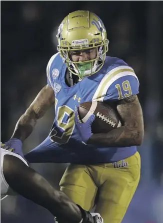  ?? Marcio Jose Sanchez Associated Press ?? KAZMEIR ALLEN roared out of the gate for UCLA, but academic issues and a COVID-19 bout over the next two seasons slowed his progress. A position change to receiver has reinvigora­ted him.