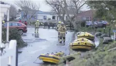  ?? ?? Multiple emergency crews attended the flooding Photo: Eddie Mitchell