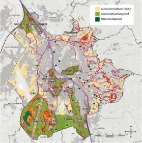  ?? BILD: SN/STADT SALZBURG ?? Mehr als die Hälfte der Stadtfläch­e ist Grünland.