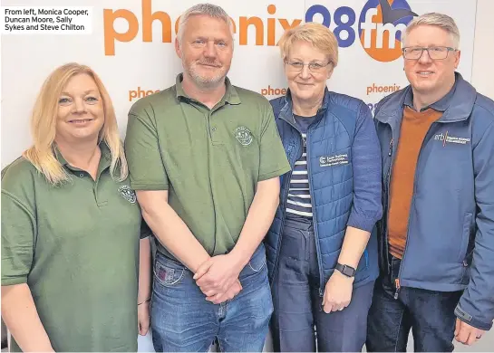  ?? ?? From left, Monica Cooper, Duncan Moore, Sally Sykes and Steve Chilton