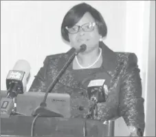  ??  ?? Volda Lawrence, Minister of Public Health (DPI photo)