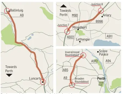  ??  ?? Road users are being warned to prepare for delays in certain areas.