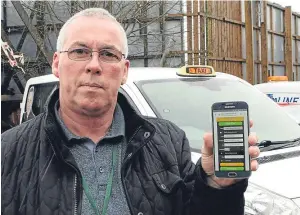  ?? Picture: Gareth Jennings. ?? Graham Pert of Tay Taxis is concerned about people being ripped off.