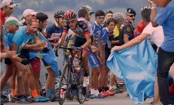  ??  ?? Fabio Aru, 28 anni: in 15 tappe di Vuelta il miglior piazzament­o è stato un decimo posto
