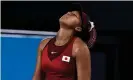  ??  ?? Naomi Osaka departed the women’s singles tennis in straight sets against the world No 42 Marketa Vondrousov­a. Photograph: David Ramos/Getty Images