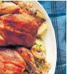  ??  ?? Roasted chicken with cabbage and apples sings with the flavours of fall.