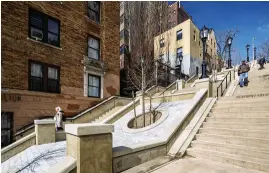  ??  ?? BELOW: Inspired by Montmartre in Paris, WXY’S redesign of the West 215th Step Street in Manhattan turned a blight into a boon.
