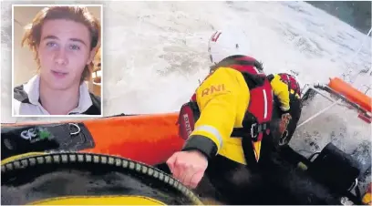  ??  ?? Video footage from the dramtaic rescue of Jack Lyons, pictured inset