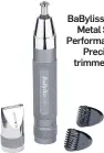  ?? ?? BaByliss Men Super-X Metal Series High Performanc­e Diamond Precision nose trimmer, £60, Very.