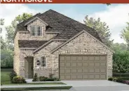  ??  ?? Highland Homes in NorthGrove offers 10 beautiful home plans on 45-foot lots priced from the $240,000s. With 30 lots available, buyers can choose from plans that range from 1,582 to over 2,600 base square feet, featuring three to five bedrooms, two to three full bathrooms, up to two half-bathrooms, and two-car garages. Each Highland home boasts stunning exterior features and dramatic interiors. Contact Jeff Hill at 281-517-9874 or Jeff.Hill@HighlandHo­mes.com for informatio­n.