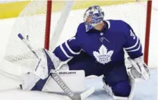  ?? STEVE RUSSELL/TORONTO STAR ?? Leafs goalie Frederik Andersen should expect another heavy workload after appearing in 66 games last season, second in the NHL.