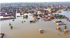  ?? ?? Floods tragedy... a third of Pakistan ended up below water after the excessive rainfall of the summer. Inset, James Cleverly