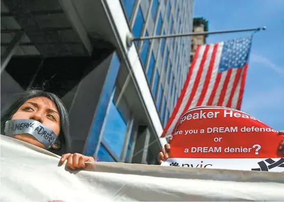  ?? SHANNON STAPLETON/REUTERS ?? La derogación del DACA ha provocado protestas.