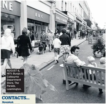  ??  ?? AUGUST 6, 1971: Burgis & Colbourne Department Store, The Parade, Leamington.