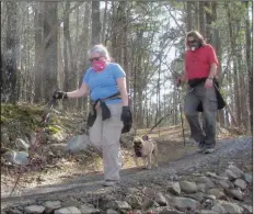  ??  ?? Hikers are welcome to use most Monument Trails at Pinnacle Mountain State Park.