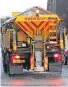  ??  ?? A road gritter.