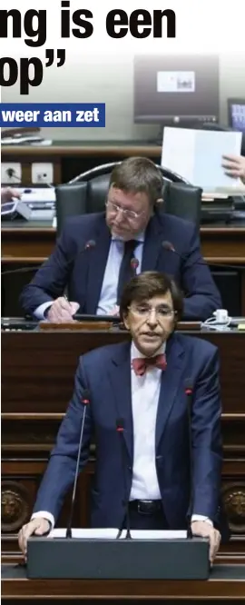  ?? FOTO PHOTO NEWS ?? “Mijn regering had de grootste groei in de eurozone, jullie de laagste”, aldus Elio Di Rupo tijdens zijn onverwacht­e betoog. “De grootste hervorming van deze regering is de afwezighei­d van de socialiste­n.”