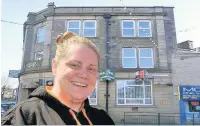  ??  ?? The former Barclays bank in Haslingden which could become a cafe and bar, and applicant Catherine Chadwick