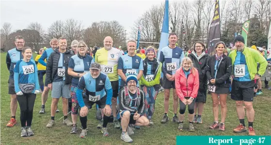  ?? ?? The Burgess Hill Runners team at the Hangover 5 race | Picture courtesy of John Palmer