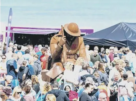  ??  ?? Crowds at Seaham Food Festival in 2019.
