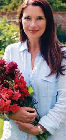  ??  ?? English rose: Garden expert Rachel de Thame