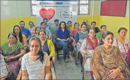  ?? PHOTO: SATYABRATA TRIPATHY/ HT ?? HT meditation class at Punarvas education society