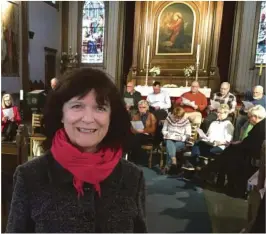  ??  ?? KIRKEKORET: Camilla mener korsang–saerlig i Grimstad kirkekor–gir bedre helse og livskvalit­et.