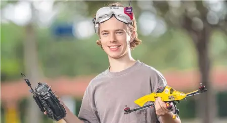  ?? ?? FLYING HIGH: USQ student Ben Mortensen is preparing to take students' STEM abilities to new heights this week.