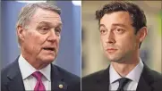  ??  ?? Sen. David Perdue, left, and John Ossoff
special