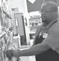  ?? Staff photo by Neil Abeles ?? ■ With more than 30 years in the food store industry, Lee Hill of Linden’s Crump’s Food Store says he likes his work because “there’s always something to do.”