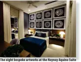  ?? ?? The eight bespoke artworks at the Noynoy Aquino Suite highlight his administra­tion’s achievemen­ts.