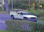  ?? SUBMITTED PHOTO ?? West Pikeland police are investigat­ing a hit-and-run in which a pickup truck driver reportedly hit a woman and her daughter who were out walking their dog on Oct. 20. Pictured is the suspected vehicle.