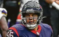  ?? Jon Shapley / Staff photograph­er ?? The Texans saved $6.25 million against the NFL salary cap by cutting center Nick Martin on Friday.