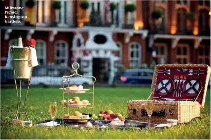  ?? PHOTO: THE MILESTONE HOTEL & RESIDENCES /MATT LIVEY ?? Milestone Picnic, Kensington Gardens