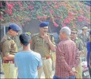  ?? SAKIB ALI /HINDUSTAN ?? Police at the Gupta Metal Works company’s factory unit in Ghaziabad on Friday.