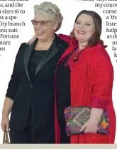  ??  ?? Leanda (below) with Joanna Scanlon in red.