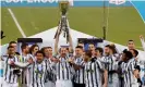  ?? Photograph: Soccrates Images/Getty ?? Juventus and Cristiano Ronaldo (top right) celebrate their Italian Super Cup triumph