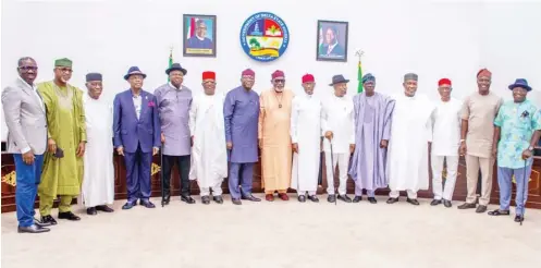  ??  ?? Southern governors after their meeting recently