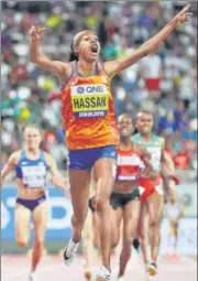  ?? GETTY IMAGES ?? ■ Sifan Hassan of Netherland­s added the 1500m title to her 10,000m gold at the World Championsh­ips on Saturday. Soon after, the athlete who has trained under dope-tainted coach Alberto Salazar, said she is ready to be tested daily to prove she is clean.
