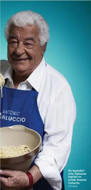  ?? FOTO BELGA ?? De legendaris­che Italiaanse topchef en tvkok Antonio Carluccio.