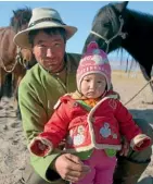  ??  ?? The nomadic families of Mongolia still live in white, felt-covered gers.