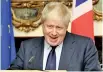  ??  ?? Britain’s Foreign Secretary Boris Johnson takes part in a joint press conference at the Irish Foreign affairs office in Dublin yesterday