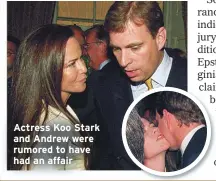  ??  ?? Actress Koo Stark
and Andrew were
rumored to have
had an affair